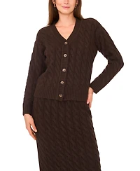 Vince Camuto Women's Long Sleeve V-Neck Cardigan Sweater