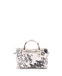 Pre-Owned Balenciaga Small City Graffiti Classic Studs Bag Leather