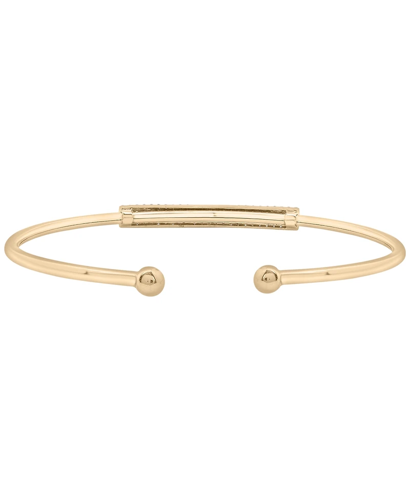 Wrapped Diamond Bangle Bracelet (1/4 ct. t.w.) in 10K Yellow Gold