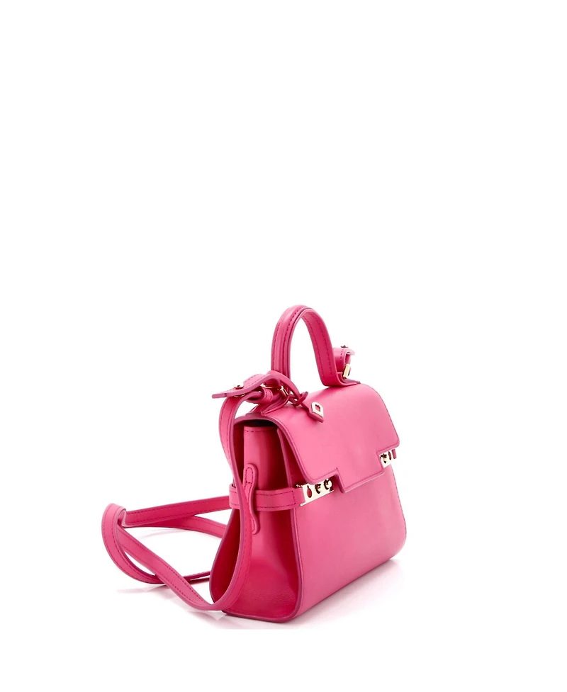 Pre-Owned Delvaux Mini Tempete Top Handle Bag Leather