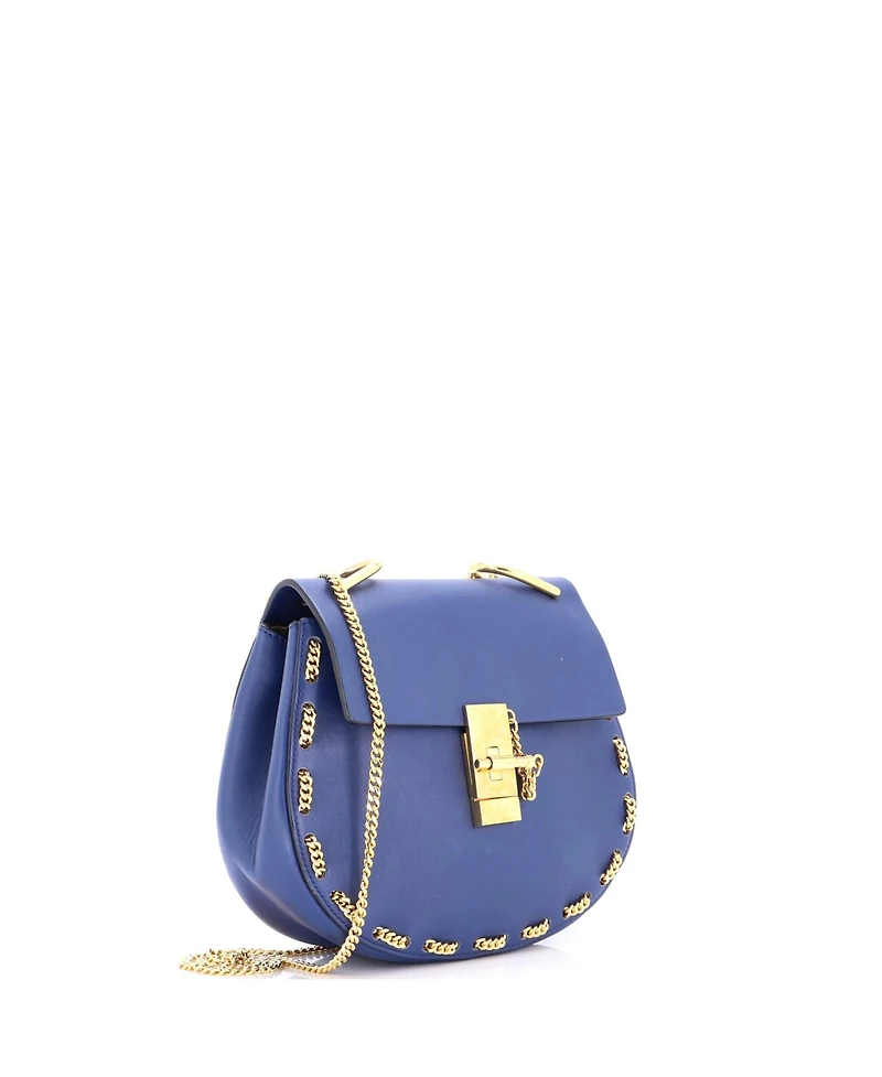 Pre-Owned Chloe Small Drew Crossbody Bag Chain Embellished Leather