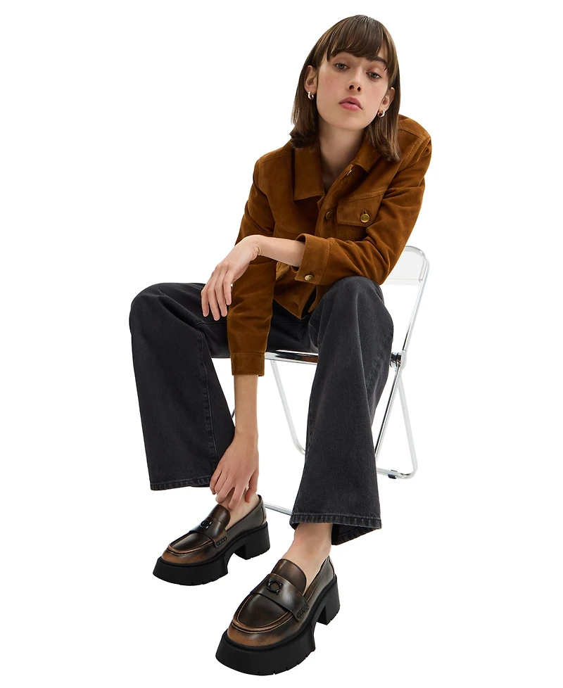 Coach Women's Leah Platform Lug Sole Loafers