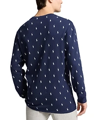 Polo Ralph Lauren Men's Thermal Printed Long Sleeve Pajama Shirt