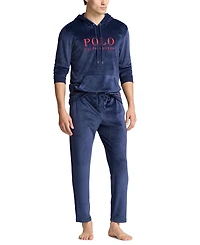 Polo Ralph Lauren Men's Plush Velour Long Sleeve Regular Fit Pajama Hoodie