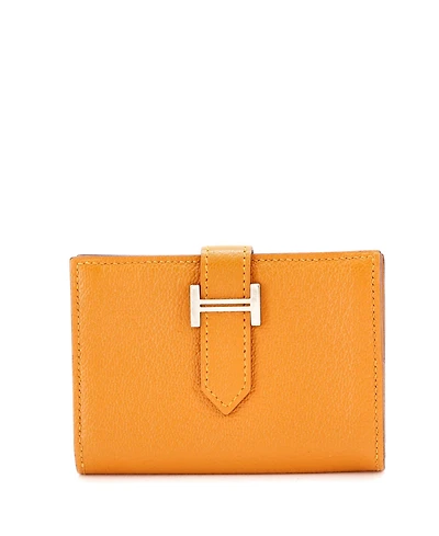 Pre-Owned Hermes Compact Bearn Coin Wallet Chevre Mysore