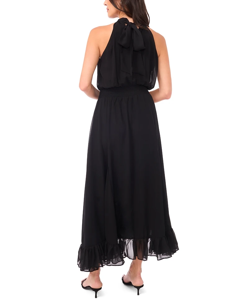 Vince Camuto Women's High Neck Smocked Waist Dress