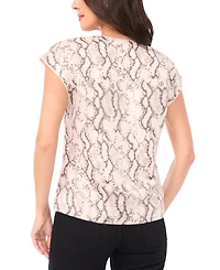 Vince Camuto Women's V-Neck Floral Sequin Top