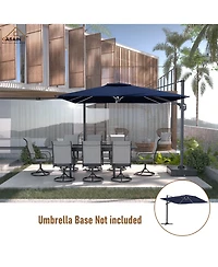 Casainc 11 Ft Square Cantilever Patio Umbrella without Base