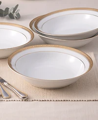 Noritake Crestwood Gold 4-Pc. Rim Dinner Bowl Set, Service for 4