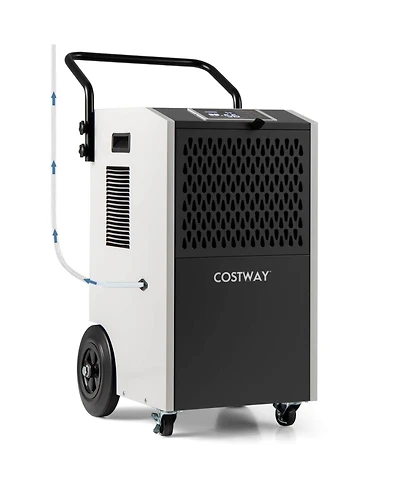 Costway 154 Pints Commercial Dehumidifier With Pump Drain Hoses For Basements Job Sites
