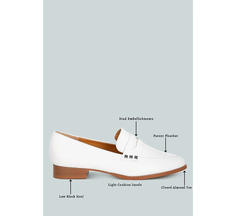 Rag & Co Patent Pleather Penny Loafers Women