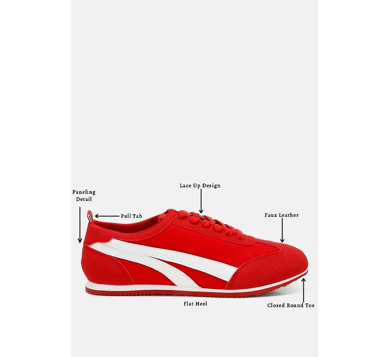 Montek Faux Leather Lace-Up Sneakers Women