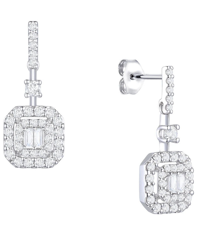 Macy's Diamond Earrings (1/2 ct. t.w.) in 10K White Gold