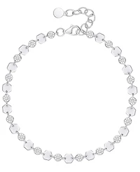 Macy's Diamond Luna Bracelet (1/10 ct. t.w.) Sterling Silver, 14K Gold or Rose over Silver