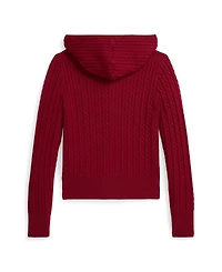 Polo Ralph Lauren Girls 7-16 Long Sleeves Bear Full-Zip Sweater