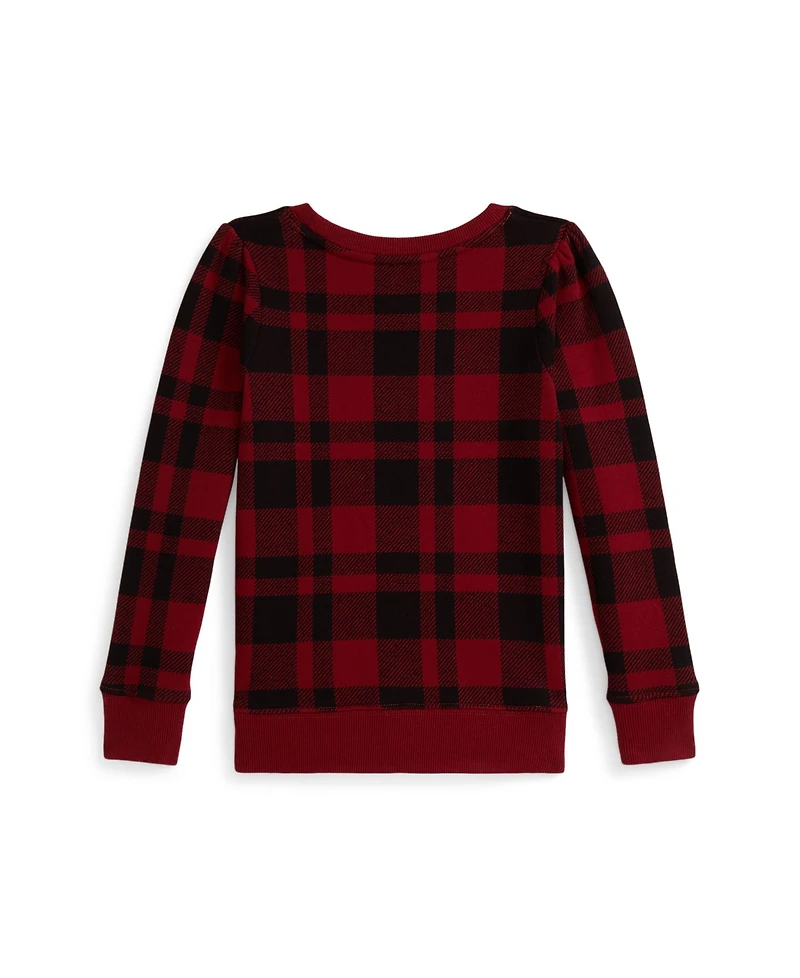 Polo Ralph Lauren Girls 2T-6X Long Sleeves Plaid Sweatshirt