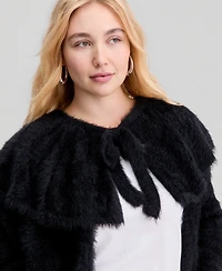 And Now This Trendy Plus Fuzzy Cape Sweater, Macy's Exclusive