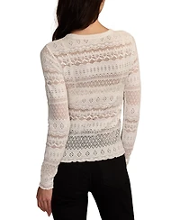Lucky Brand Women's Lace Detail Long Sleeve Top
