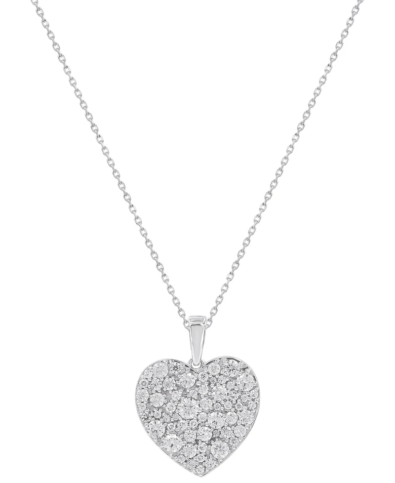 Macy's Diamond Pendant Necklace (1 ct. t.w.) in 14K White Gold