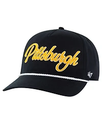 '47 Brand Men's Black Pittsburgh Steelers Overhand Hitch Adjustable Hat