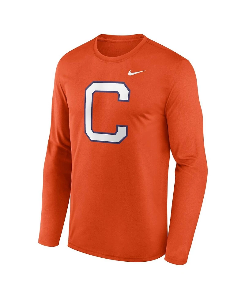 Nike Men's Orange Clemson Tigers Primetime Alternate Logo Legend Performance Long Sleeve T-Shirt