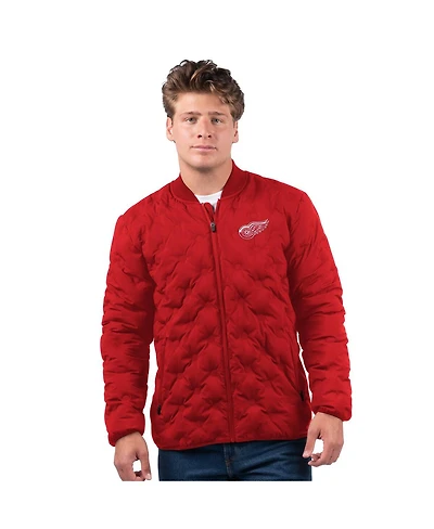 Msx by Michael Strahan Men's Red Detroit Wings Persistence Quilted Full-Zip Jacket