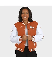 Wear by Erin Andrews Women'sBurnt Orange Texas Longhorns Varsity Puffer Jacket