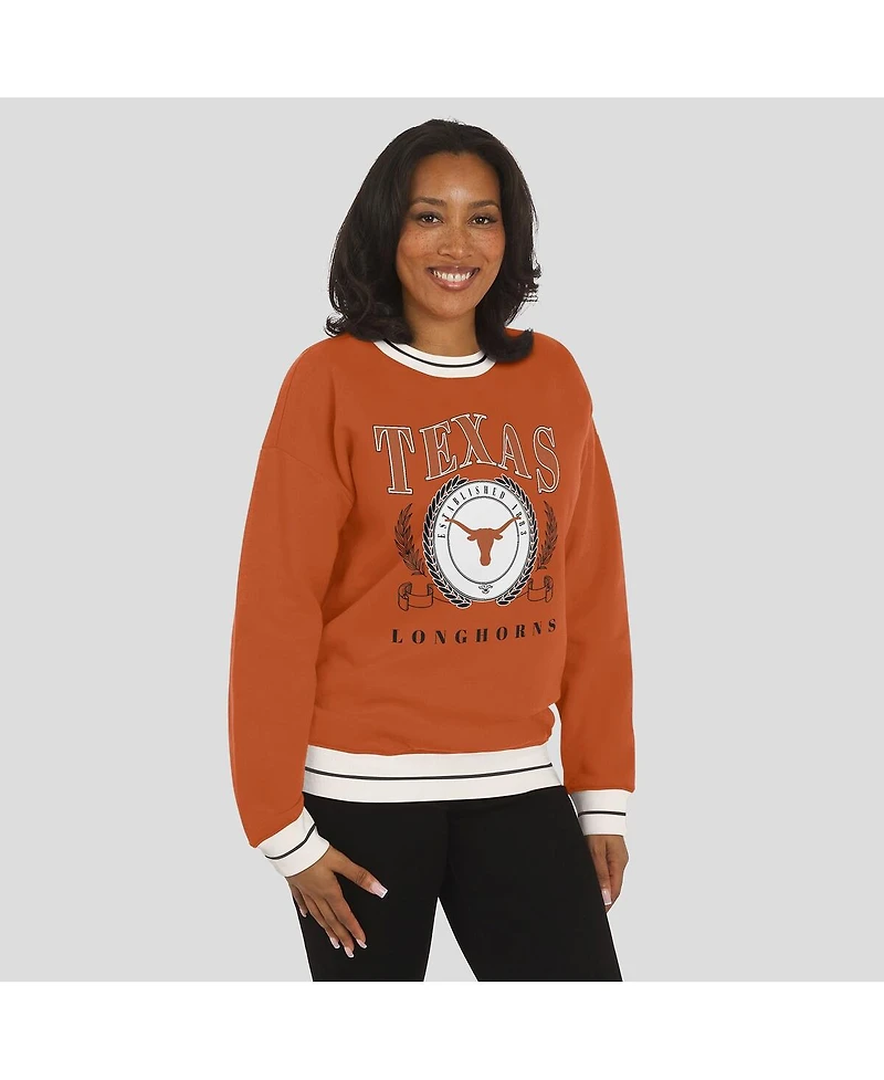 Wear by Erin Andrews Women'sTexas Orange Texas Longhorns Seal Sweatshirt