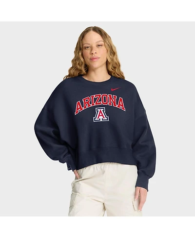 Nike Women'sNavy Arizona Wildcats Oversized Phoenix Arch Pullover Sweatshirt