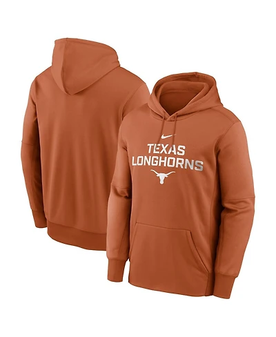 Nike Men's Texas Orange Longhorns Team Stacked Performance Pullover Hoodie