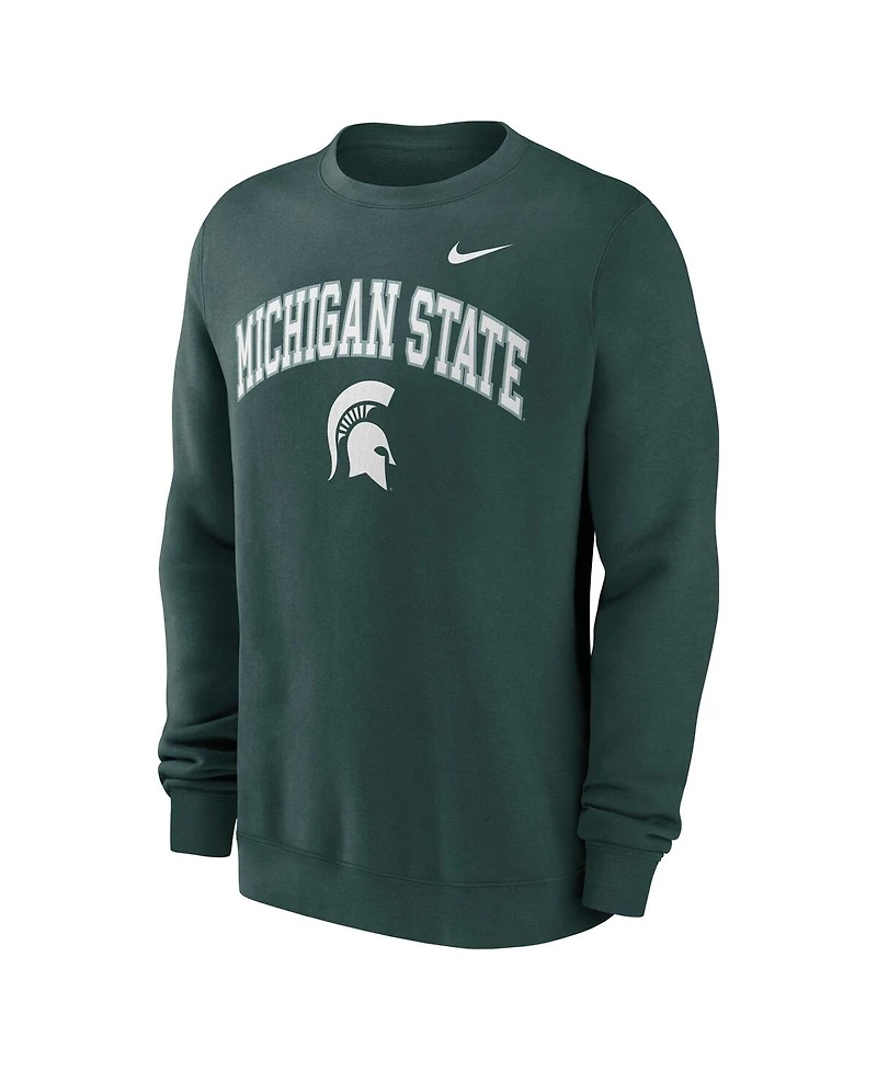 Nike Men's Green Michigan State Spartans Arch Pullover Sweatshirt