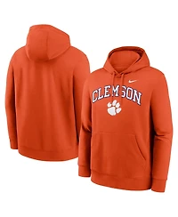 Nike Men's Orange Clemson Tigers Club Fleece Arch Pullover Hoodie