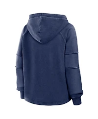 Fanatics Women's Navy Seattle Seahawks Oversized Raglan Gridiron Hoodie