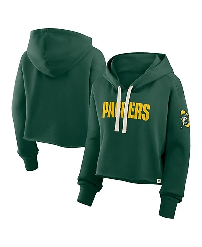 Fanatics Women's Green Bay Packers Oversized Hometown Heritage Cropped Hoodie