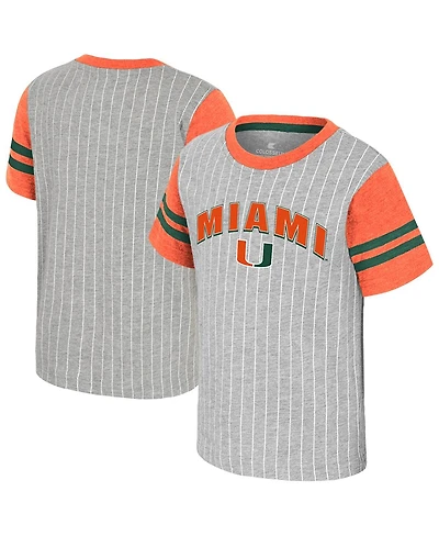 Colosseum ToddlerHeather Gray Miami Hurricanes Airball T-Shirt