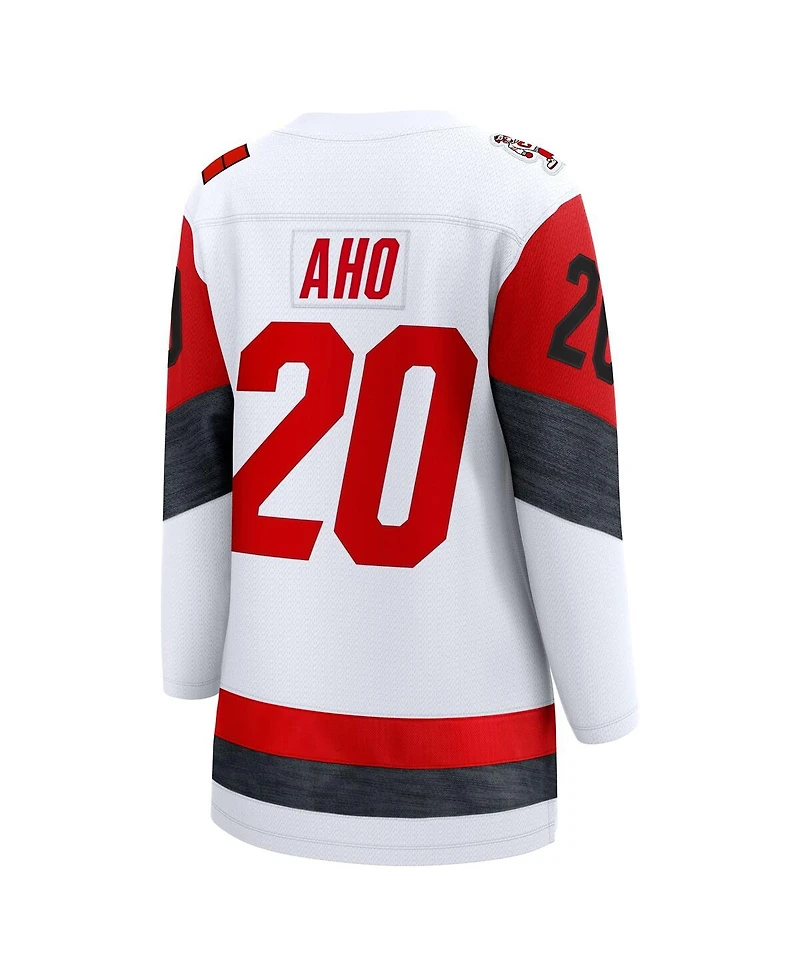 Fanatics WoFanatics Men'sSebastian Aho White Carolina Hurricanes Away Breakaway Jersey