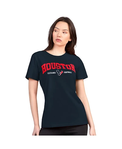 G-iii 4Her by Carl Banks Women's Navy Houston Texans Super-Slim Lightweight Winning Crew T-Shirt