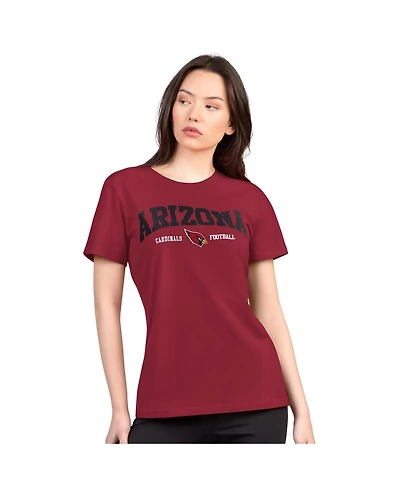 G-iii 4Her by Carl Banks Women's Cardinal Arizona Cardinals Super-Slim Lightweight Winning Crew T-Shirt