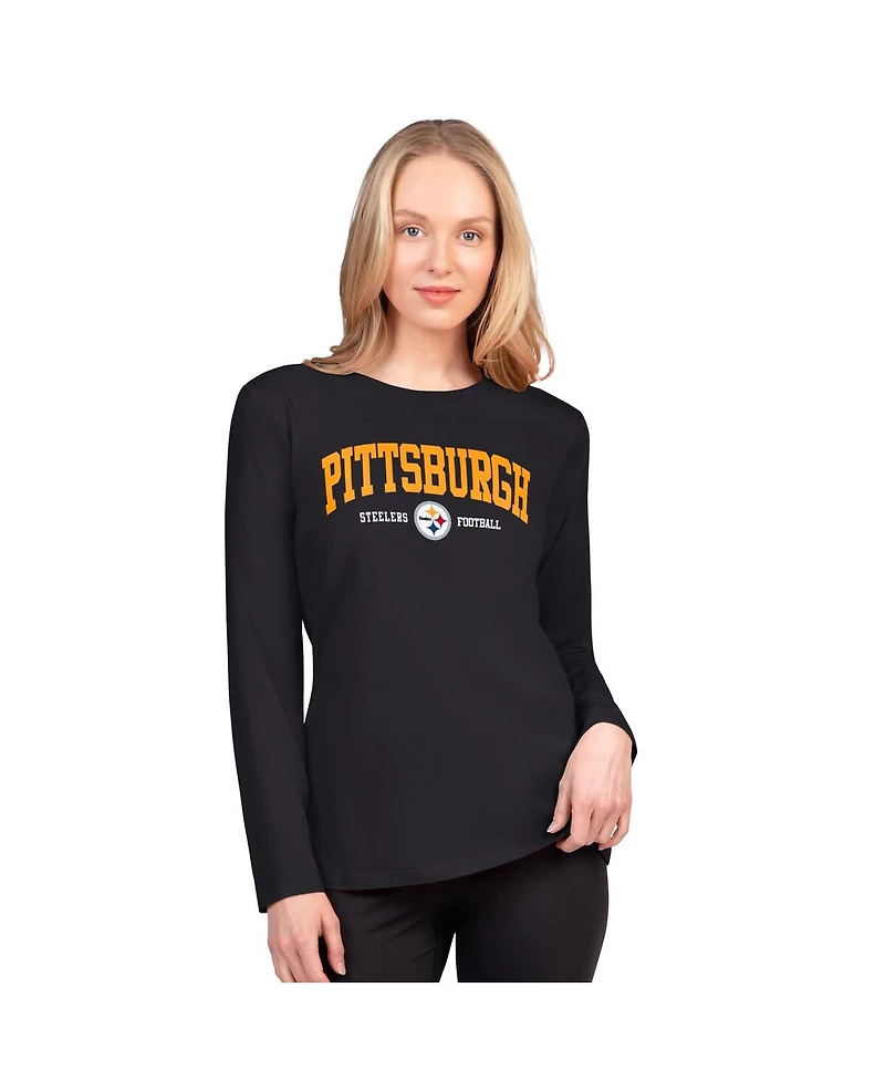 G-iii 4Her by Carl Banks Women's Black Pittsburgh Steelers Best Play Long Sleeve T-Shirt