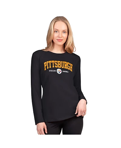 G-iii 4Her by Carl Banks Women's Black Pittsburgh Steelers Best Play Long Sleeve T-Shirt