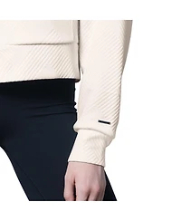 Msx by Michael Strahan Women's Cream Carolina Panthers Eleanor Full-Zip Hoodie