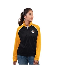 G-iii 4Her by Carl Banks Women's Black Pittsburgh Steelers Replay Full-Zip Track Jacket