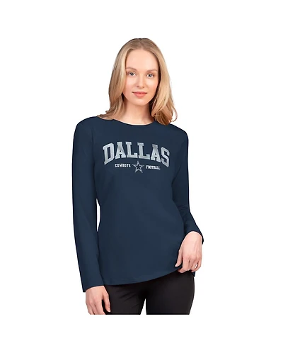 G-iii 4Her by Carl Banks Women's Navy Dallas Cowboys Best Play Long Sleeve T-Shirt