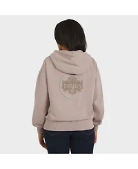 Wear by Erin Andrews Women'sTan Washington Mystics Washed Pullover Crewdie