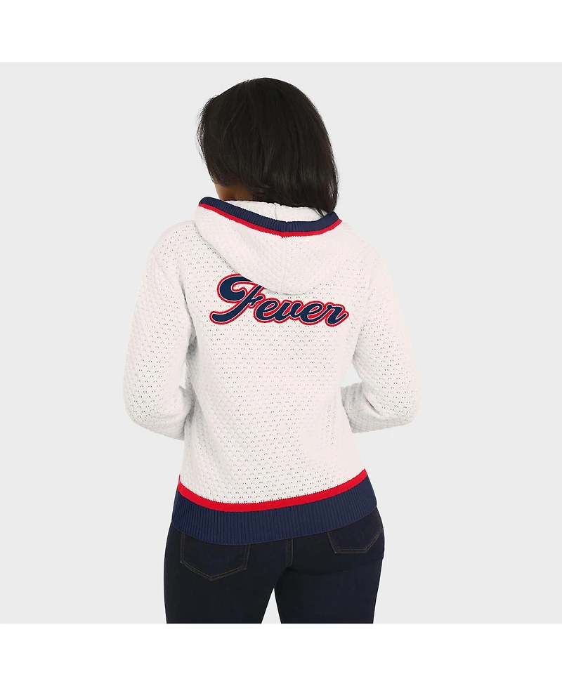 Wear by Erin Andrews Women'sCream Indiana Fever Hooded Sweater
