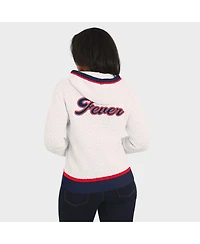 Wear by Erin Andrews Women'sCream Indiana Fever Hooded Sweater