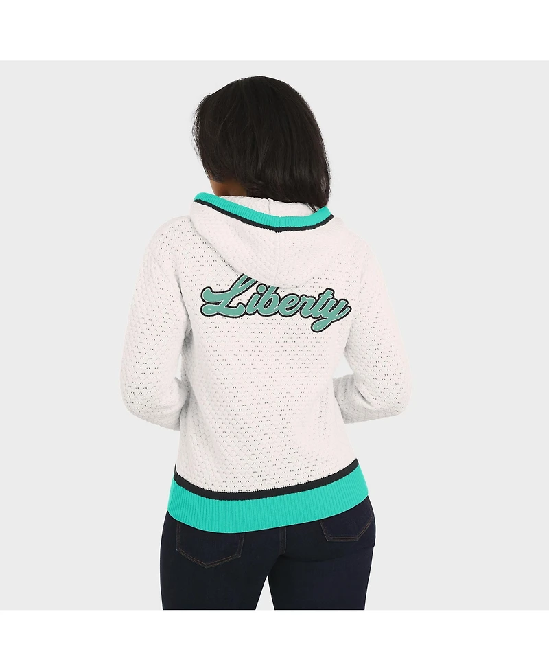Wear by Erin Andrews Women'sCream New York Liberty Hooded Sweater