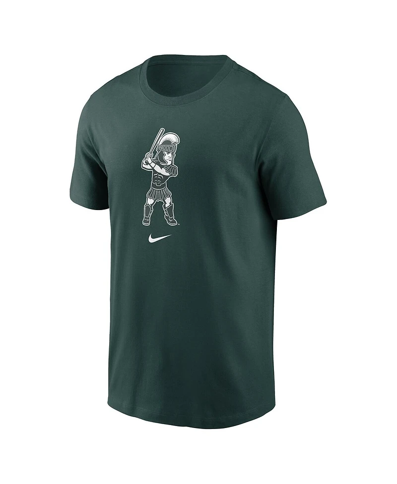 Nike Men's Green Michigan State Spartans Baseball Sparty Sport T-Shirt