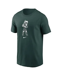Nike Men's Green Michigan State Spartans Baseball Sparty Sport T-Shirt