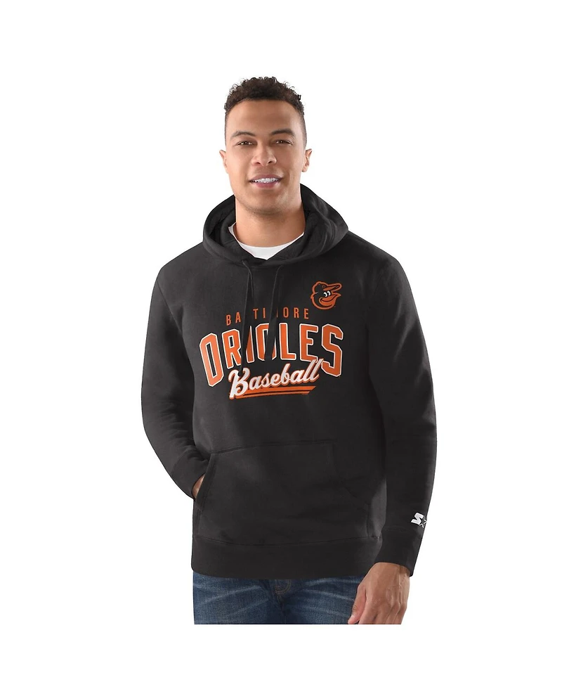 Starter Men's  Black Baltimore Orioles Classic Pullover Hoodie